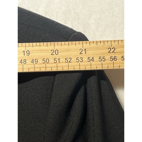 Joseph Abboud Mens 44L 36x29 Black Tuxedo Double Breasted Virgin Wool - Picture 9 of 16